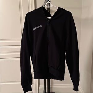Pangaia zip up hoodie black